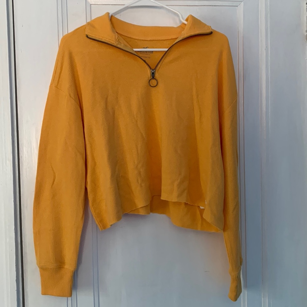 Hollister Yellow Boyfriend Long Sleeve Tee